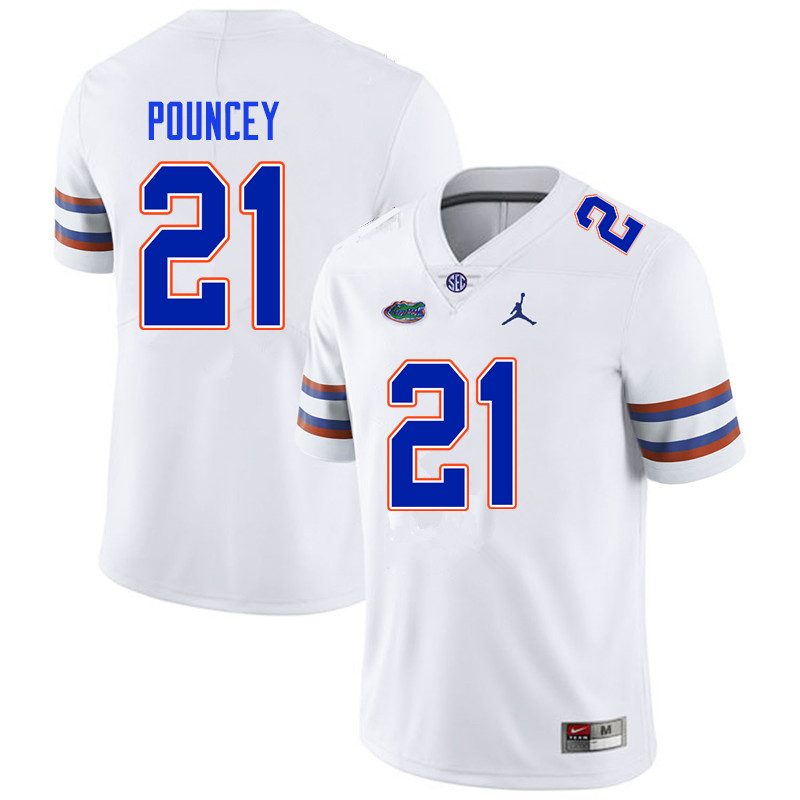 Men #21 Ethan Pouncey Florida Gators College Football Jerseys Sale-White - Click Image to Close